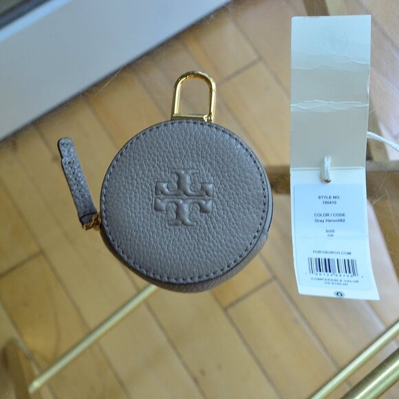 Tory Burch thea coin pouch in gray heron - Picture 1 of 6
